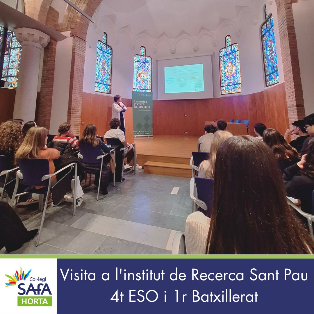 4t ESO i 1r Batx. Visita a l’institut de Recerca de San Pau