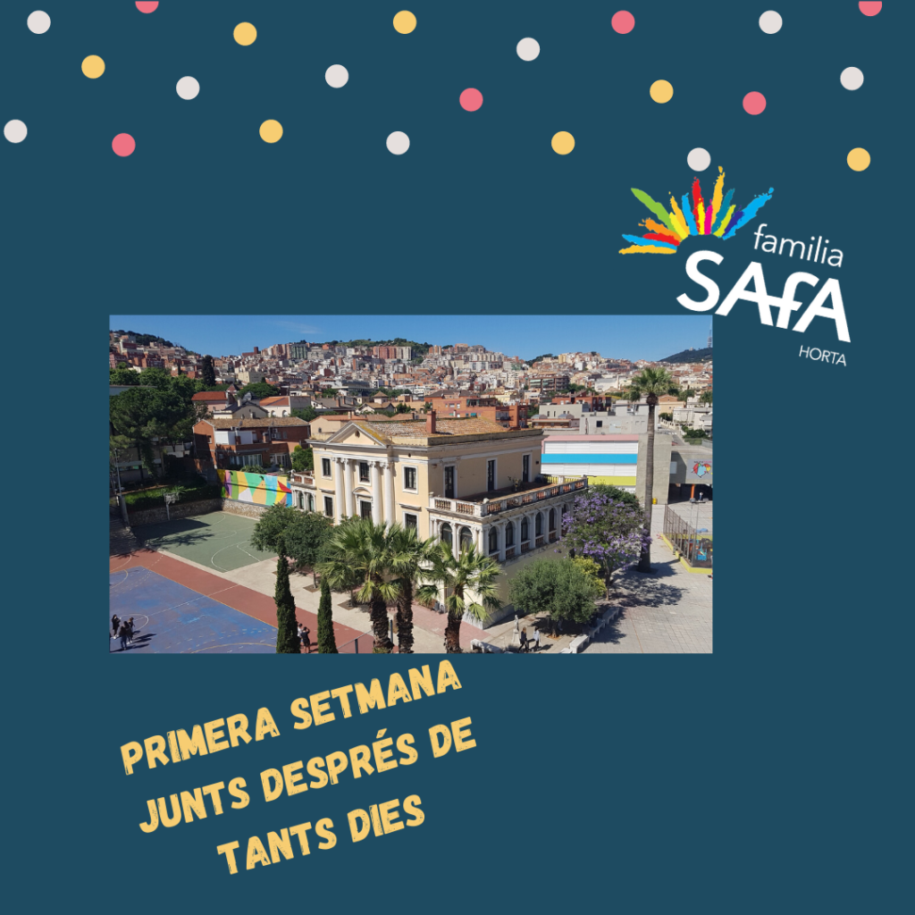 El nostre col·legi ha acollit els alumnes amb il·lusió i alegria, amb les mesures de prevenció establertes per acabar el curs. Encara que no estem tots/es, continuem, treballant telemàticament.